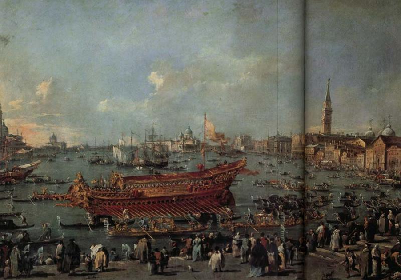 Francesco Guardi The Departure of the Doge on Ascension Day Norge oil painting art
